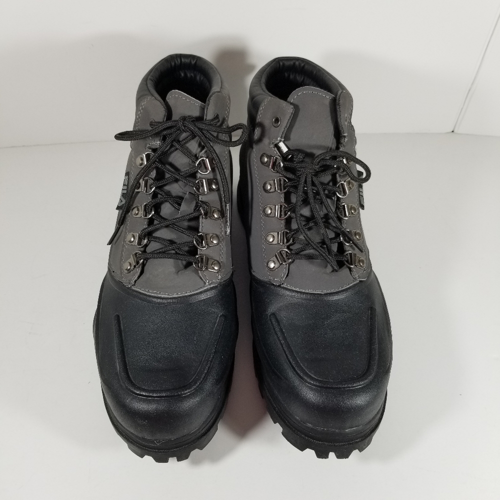 Fila Hiking Boots Men's Size 13 Black Gray Weathertec Lace Up